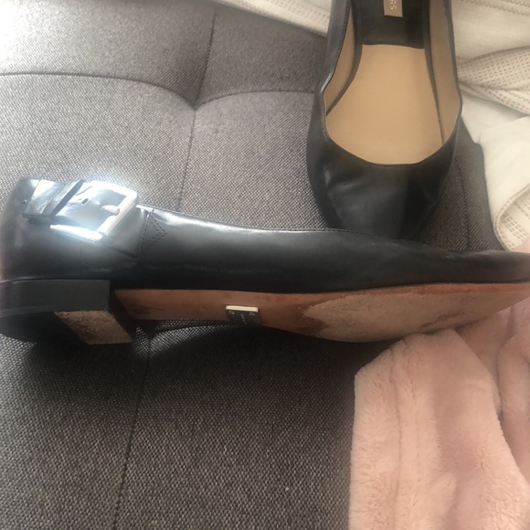 Michael Kors pointy toe side buckle leather flats - Picture 3 of 5